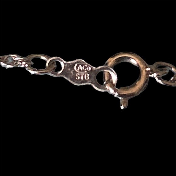 Vintage Carved  Albatross  on Sterling Rope 19” Chain - Picture 5 of 6